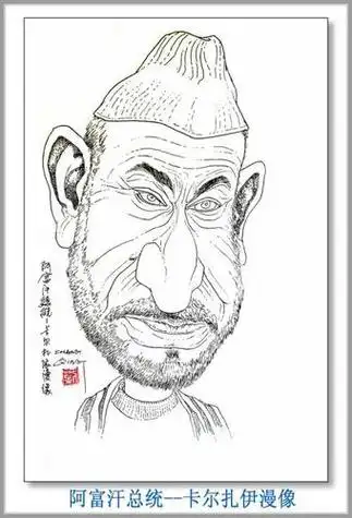 名人肖像漫画简笔画