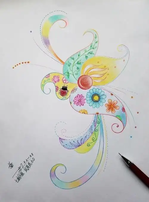 颜色很淡,是不是水溶彩铅的缘故"