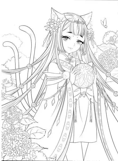 【素材】超有感觉!古风人物线稿来袭!_每日讲画-站酷zcool