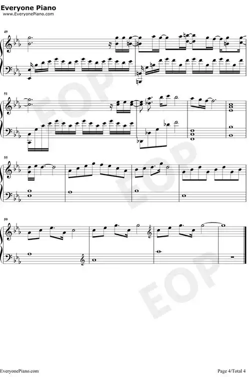 没有意外钢琴谱蔡徐坤释放内心独白