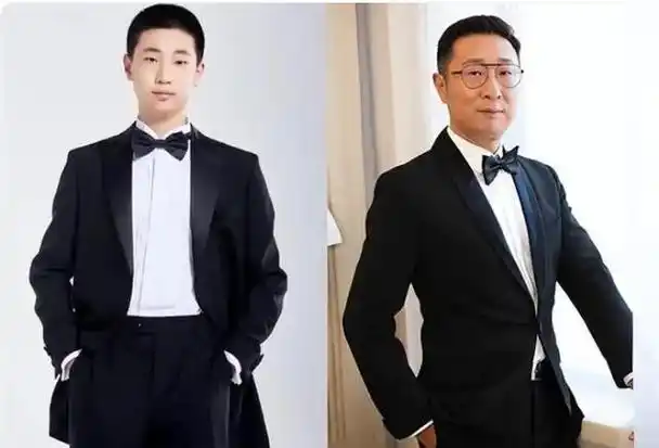 林大竣和林永健的相貌相似,通过照片对比,表达了他们之间基因的相似性