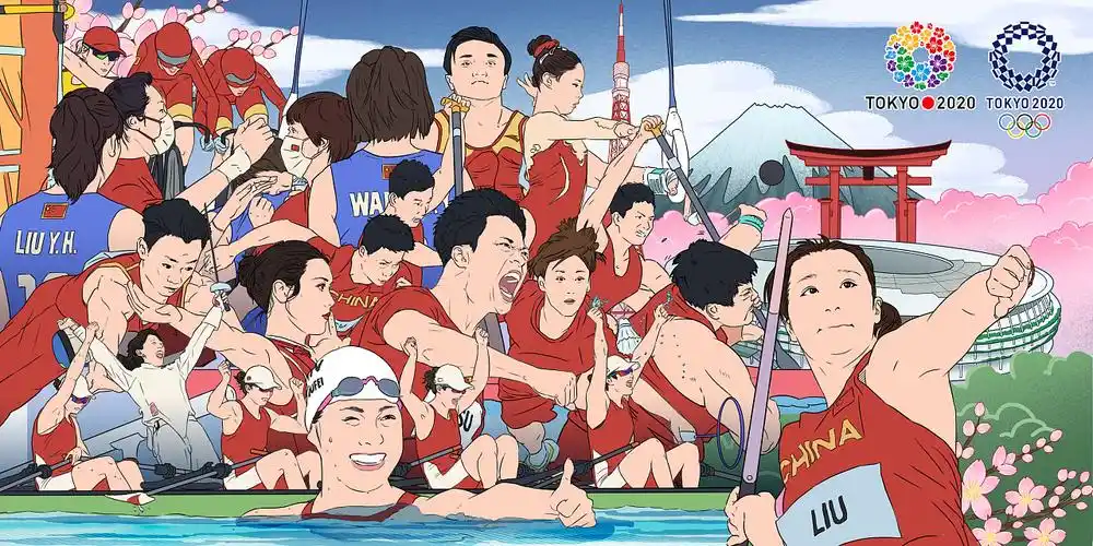 闪耀东京~奥运海报