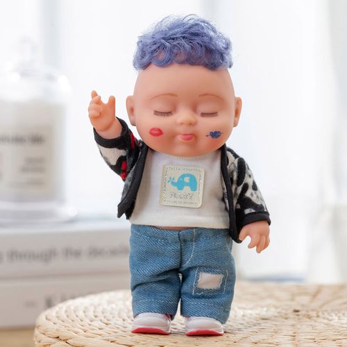 儿童玩具娃娃全身软胶早教洗澡仿真洋娃娃可爱嘟嘟嘴宝宝0-1-3岁