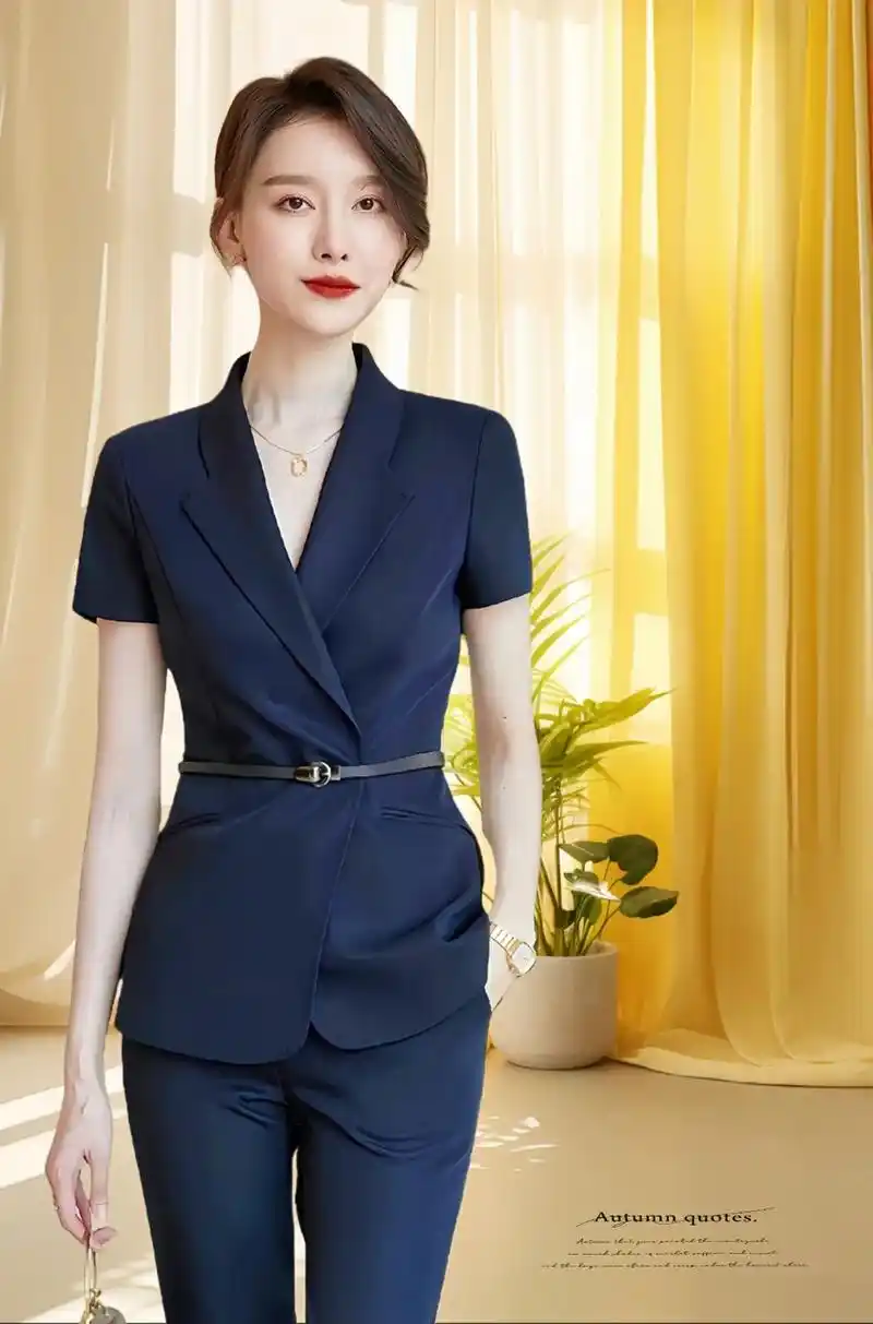 高端职业套装女夏时尚气质女神范职场套装