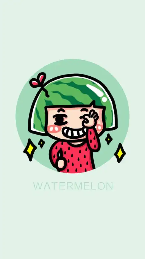 夏天# #清新# #萌# #瓜小西# #西瓜# #表情# #q版# #卡通# #可爱