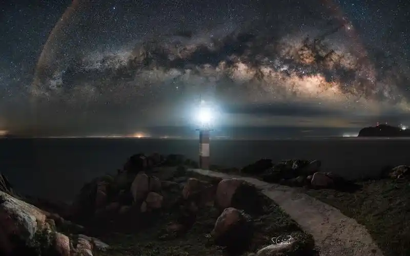 【4k 60fps】霞浦灯塔日转银河转日出