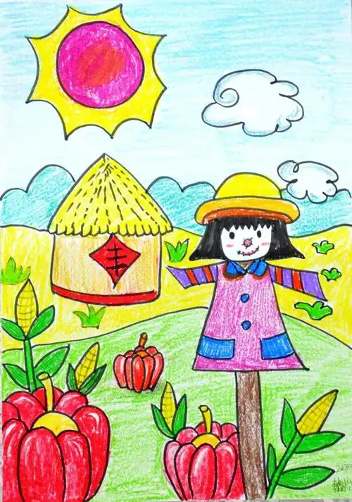 实验中学艺术作品话丰收一份劳动一份爱