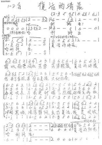 复活的清晨-乐队总谱-基督教歌谱网基督教简谱网歌谱网 诗歌下载