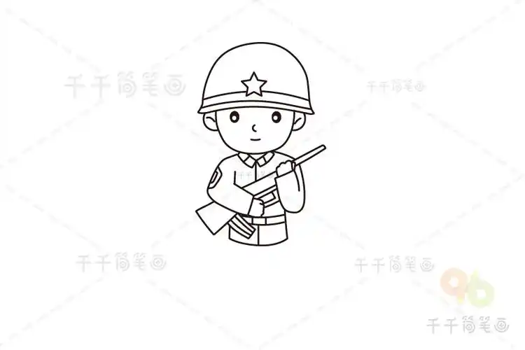 军人怎么画简笔画呢
