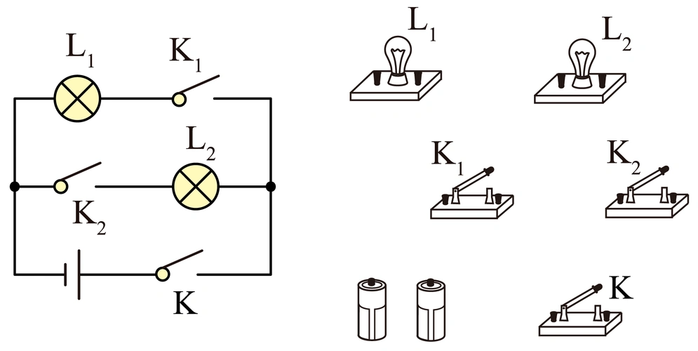 【推荐3】根据电路图连接实物.