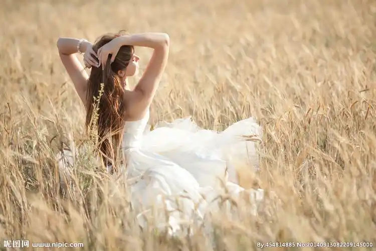 唯美麦田美女摄影图__女性女人_人物图库_摄影图库_昵图网nipic.com