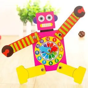 我会看时间认识闹钟表幼儿园手工diy制作材料包益智玩具创意作品