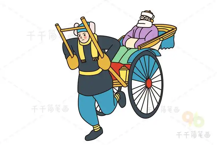 骆驼祥子简笔画_其他人物简笔画