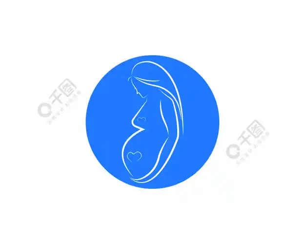 美女孕妇矢量图标模板