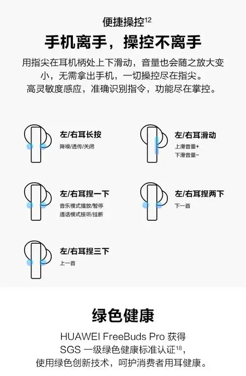 华为(huawei)freebuds pro无线蓝牙耳机主动降噪入耳式freebuds pro长