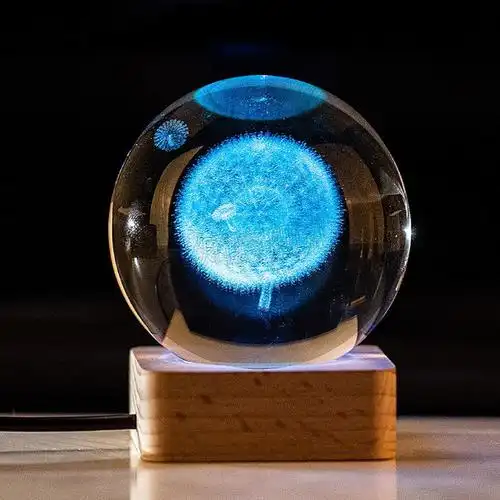 浪漫夜光星球灯创意生日礼物女生闺蜜新年送男朋友发光水晶球满天星感