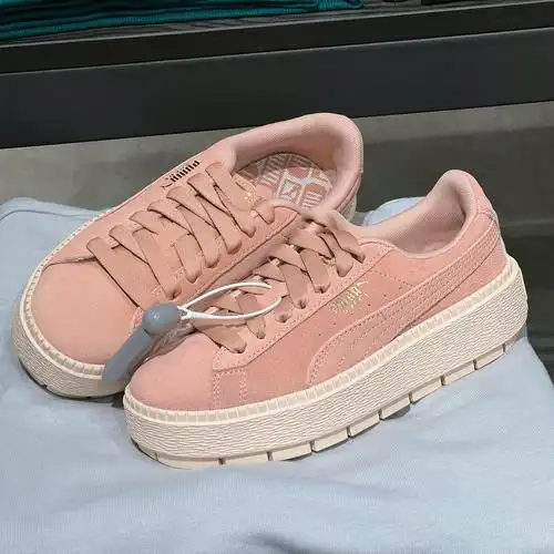 彪马puma蕾哈娜板鞋女粉色厚底松糕鞋低休闲鞋365830-05运动休闲鞋