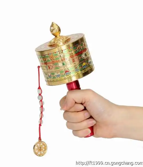 定制密宗手摇转经轮佛教用品 莲花底座zjl系列手摇转经轮佛教用品