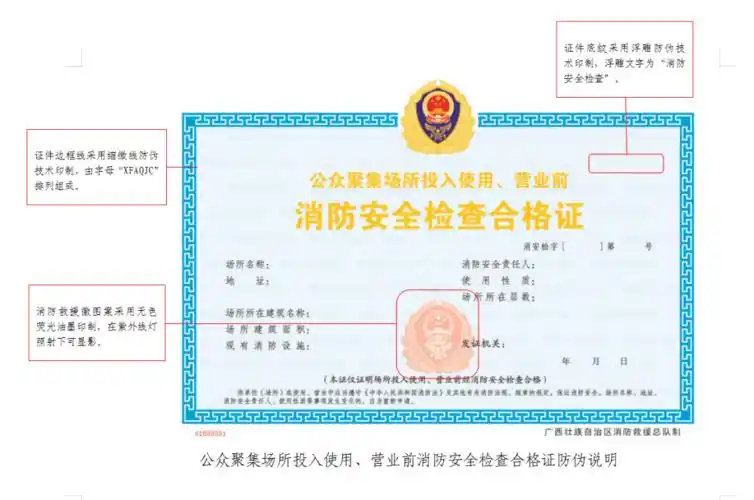 消防安全检查合格证,消防安全许可证的模板张贴上了最新的在全