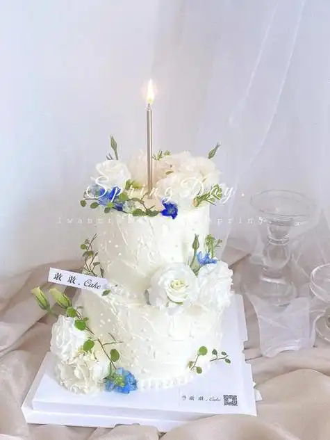 生日蛋糕女生ins高级感仙女双层鲜花生日蛋糕女创意