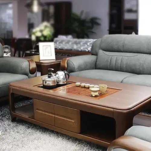 双叶橡木几红几角长方家具多功能茶几茶道实木家具茶几