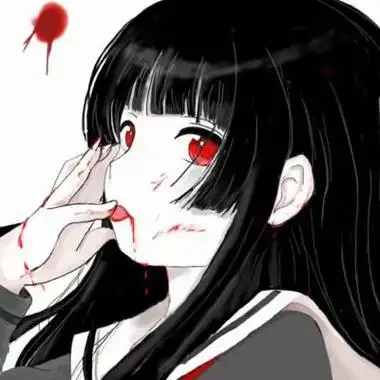 病娇头像女生带血动漫病娇黑化动漫女有点吓人