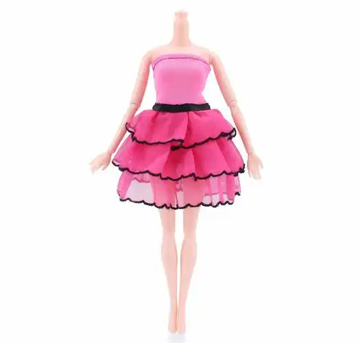 新品克时帝芭比娃娃时装短裙蛋糕裙晚礼服时尚裙子换装衣服套装