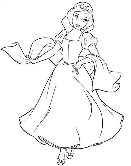 迪士尼卡通人物白雪公主简笔画图片 白雪公主简笔画