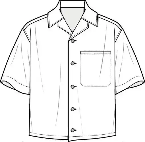 180款衬衫款式图大全服装平面款式图线稿