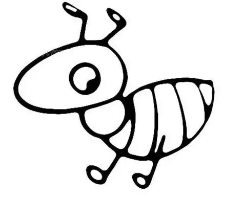 蚂蚁觅食简笔画