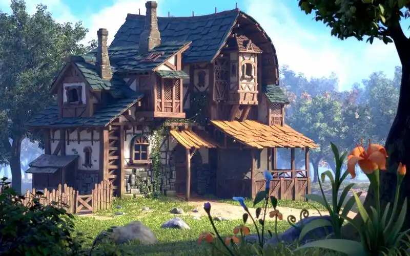 maya新手建模教程,卡通动画场景"小木屋"模型搭建