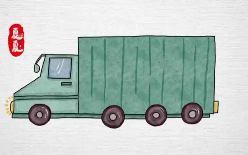 简笔画货车