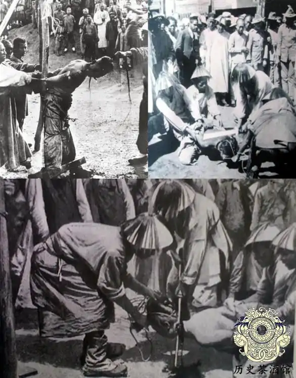 义和团真实老照片贴灵符拿大刀号称刀枪不入被捕行刑残忍