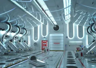 科幻实验室 pbr材质 科幻场景 治疗舱 医疗舱 克隆实验室 scifi生化