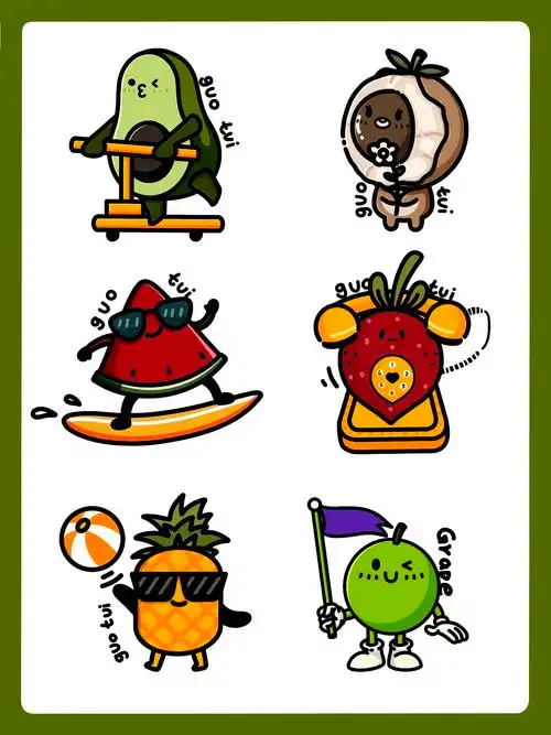 卡通q版水果插画|插画|商业插画|十八子啊 - 原创作品 - 站酷 (zcool)