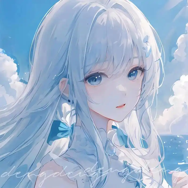 日落归山海,____|二次元蓝色系闺蜜头像