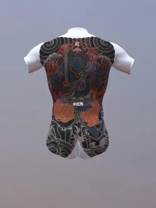 tattoo纹身刺青不动明王纹身老传统满背