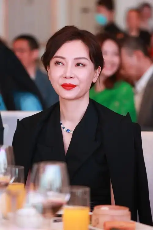 岁月不败美人陈数助力慈善黑色裙装成熟雅致