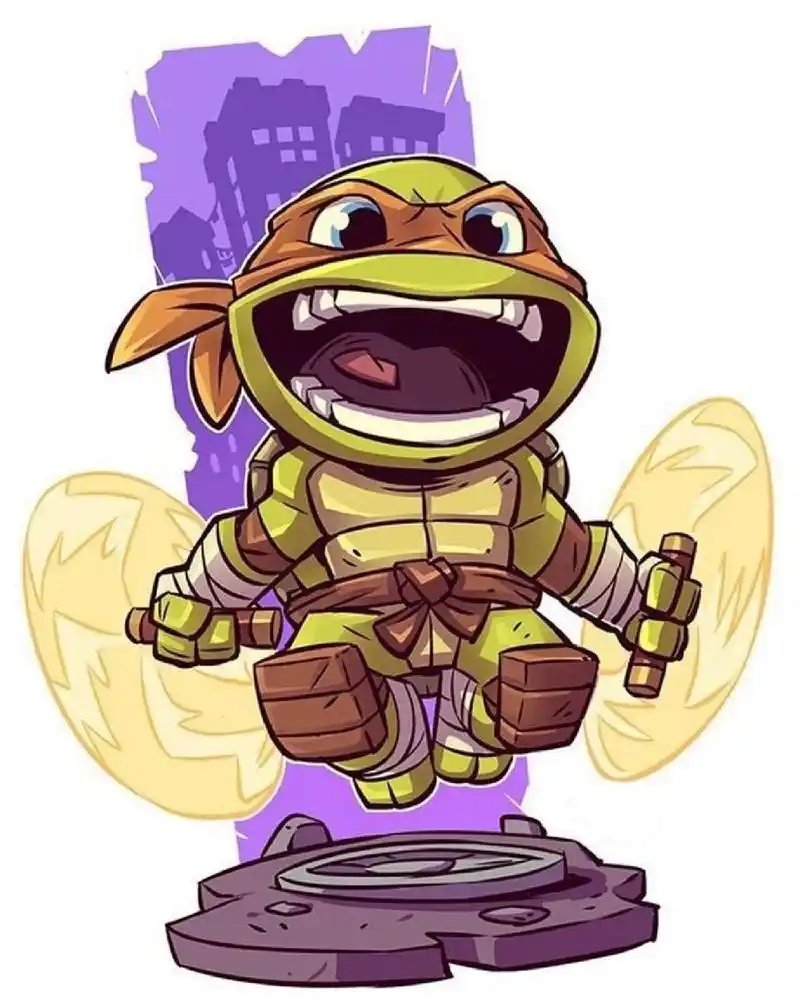 96你们要的忍者神龟绘画素材来了～98 分享一篇忍者神龟动漫素材