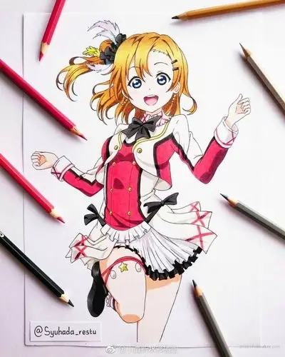 syuhada动漫卡通人物彩铅绘画作品