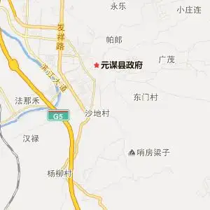 楚雄彝族自治州元谋县地图