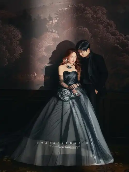 复古黑色婚纱|苏州婚纱照