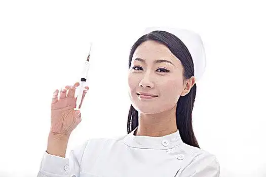 头像,医护人员,拿着,注射器