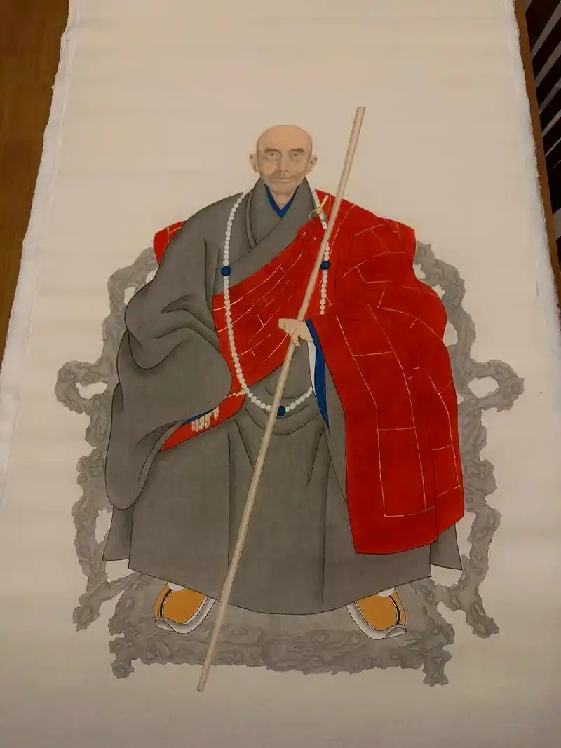 敬绘肇源老和尚法相～#画像 #画画 #祖师像 #肖像画定制  - 抖音