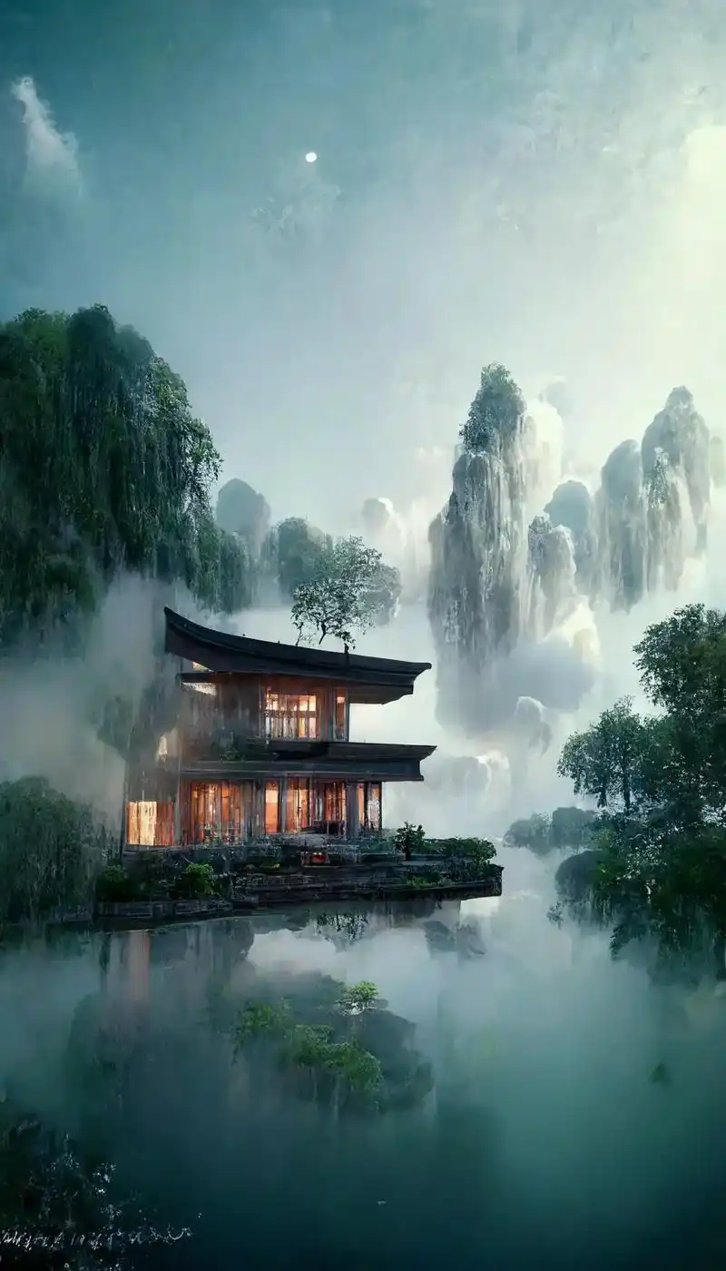 愿提笔画尽天下,许你一世繁华!#手机壁纸 #古风 #仙境 - 抖音