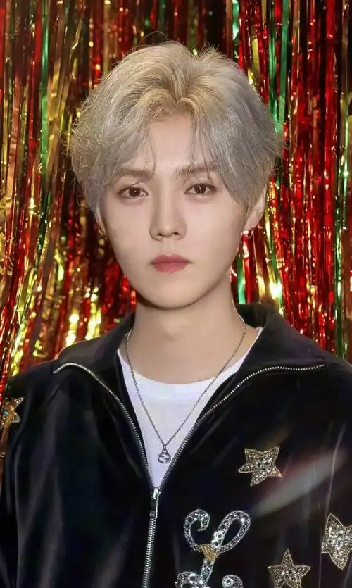 鹿晗染过什么颜色的头发_发型图片