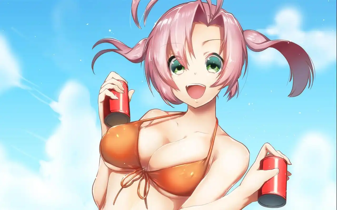 可爱动漫比基尼美女性感壁纸