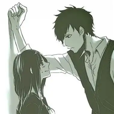 情侣头像壁咚亲吻高清情侣霸气壁咚接吻头像图片