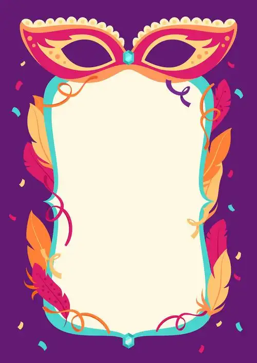 韩式可爱化妆舞会海报招贴展板矢量背景素材