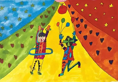 欢乐(儿童画)作者:安徽师范大学附属小学 王玥然 指导老师:赵丽【1】